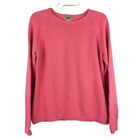 L.L. Bean Sweaters - L.L. Bean 100% Cotton Ragg Crewneck Sweater Pink